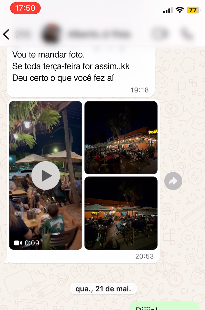 Espetaria com casa cheia